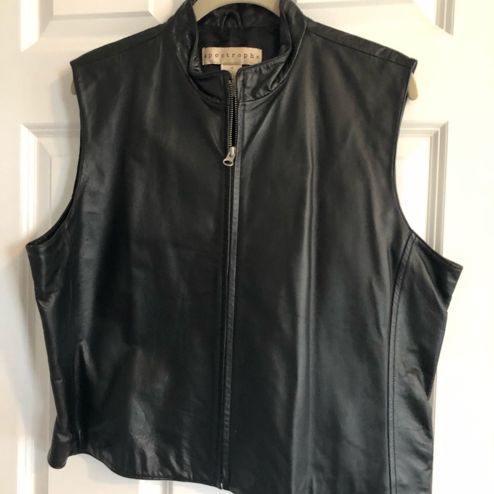 Real leather vest